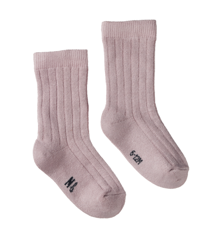 Nature Baby Organic Cotton Rib Socks - Lilac