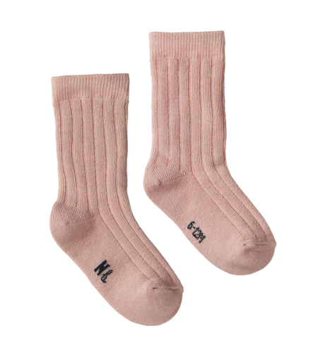 Nature Baby Organic Cotton Rib Socks - Rose Bud