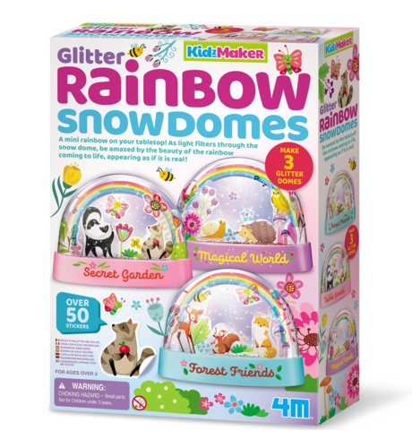 Glitter Rainbow Snow Domes