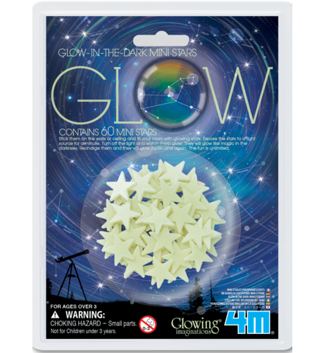 Glow in the Dark Mini Stars 60 Pack