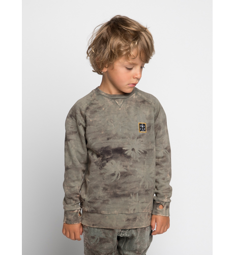 Munster Camo Palm Fleece Crew - Washed Olive
