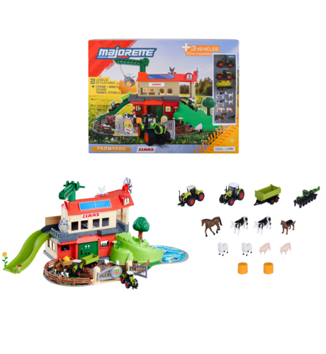 Majorette Farmyard + 3 Vehicles