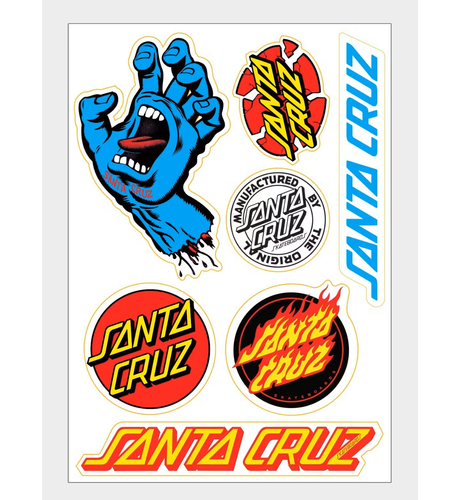Santa Cruz Screaming Hand Multi Sticker Sheet