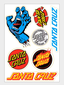 Santa Cruz Screaming Hand Multi Sticker Sheet