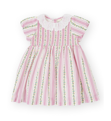 Goldie + Ace Antique Stripe Strawberry Flo Smocked Dress