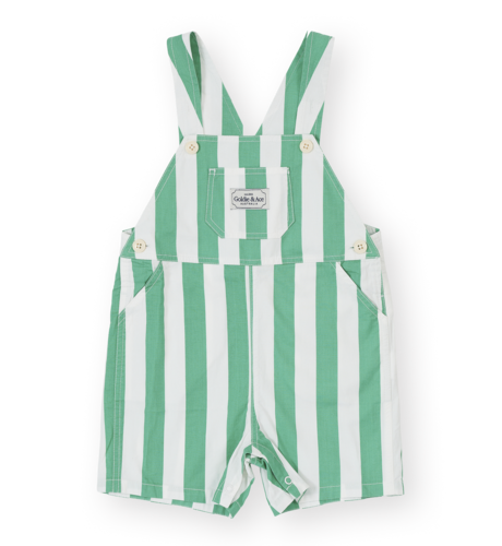 Goldie + Ace Happy Stripe Button Burton Overalls