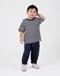 Goldie + Ace Essential Stripe Logo T-Shirt Navy