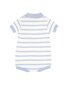 Bebe Brady Organic Knitted Polo Romper - Blue Stripe