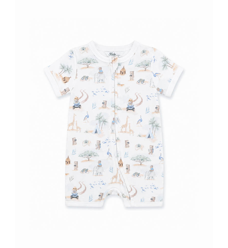 Bebe Brady Organic S/S Zip Romper