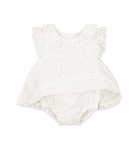 Bebe Willa Cream Overlay Bodysuit