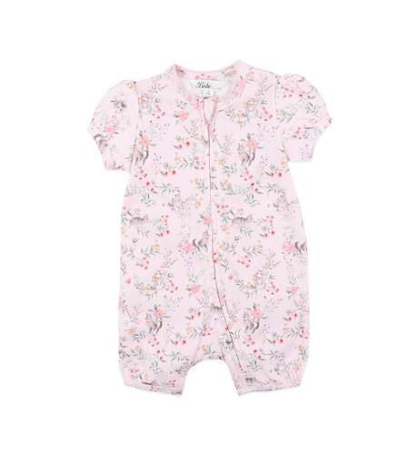 Bebe Willa Organic S/S Zip Romper.