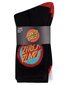 Santa Cruz Bold Shadow Dot Crew Sock 4 Pk  (Yth 2-8) - Black/White/Grey Marle/Bl