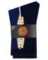 Santa Cruz Fisheye Strip Crew Sock 2 Pk  (Yth 2-8) - Dark Blue/Red