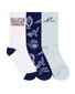 Santa Cruz Tripper Deconstruct Crew Sock 3 Pk  (Yth 2-8) - White/Dark Blue/Light