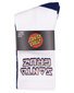 Santa Cruz Tripper Deconstruct Crew Sock 3 Pk  (Yth 2-8) - White/Dark Blue/Light