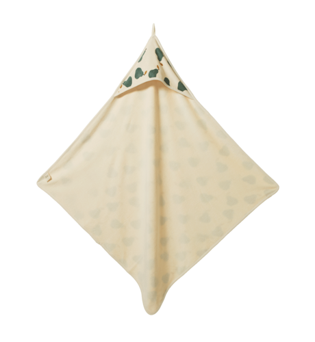 Nature Baby Org Cotton Hooded Towel - Pear Print