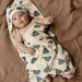 Nature Baby Org Cotton Hooded Towel - Pear Print
