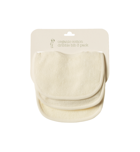 Nature Baby Dribble Bibs 3 Pack - Natural