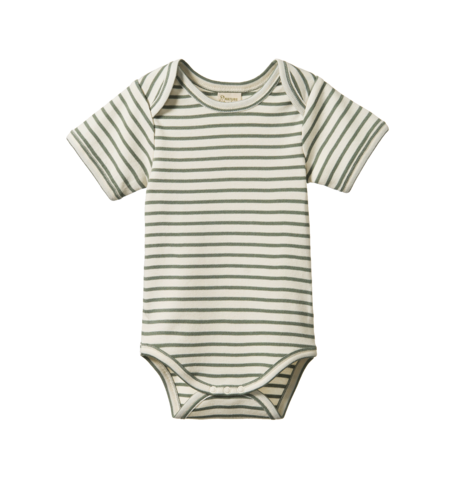 Nature Baby S/S Bodysuit - Nettle Sailor Stripe