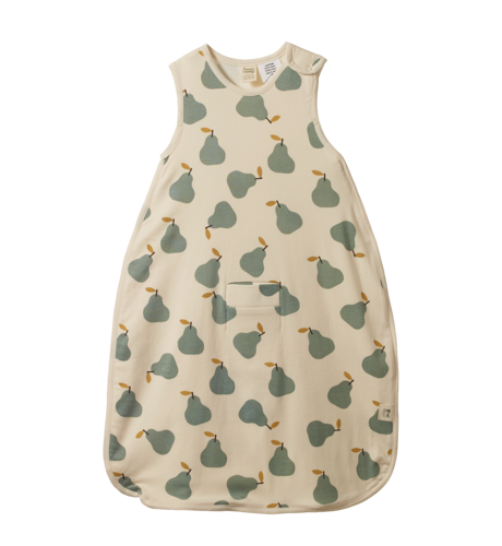 Nature Baby Organic Cotton & Merino Sleeping Bag - Pear Print