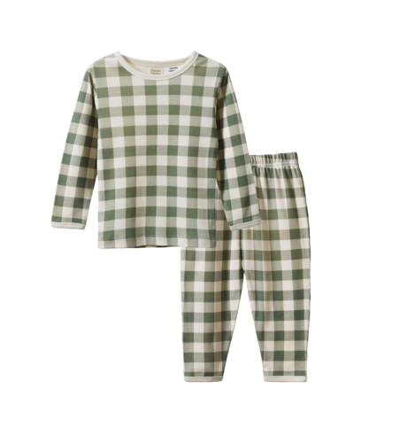 Nature Baby 2Pc L/S Pyjamas - Crispin Check