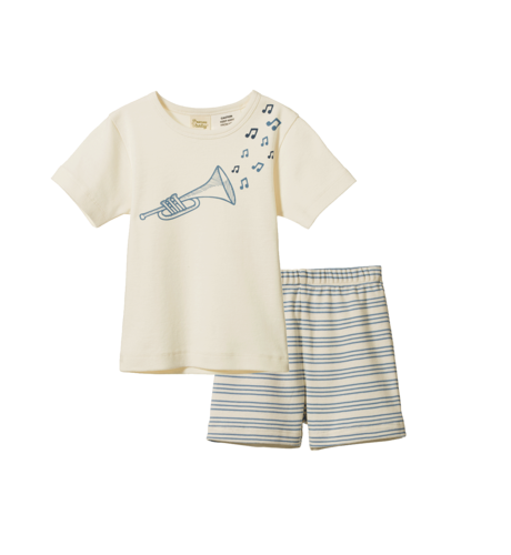 Nature Baby Shortie Pyjama Set - Jazz Rhythm Print