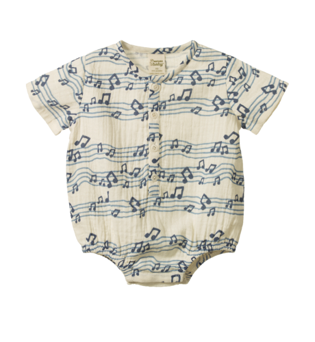 Nature Baby Monty Suit Muslin - Rhythm Print