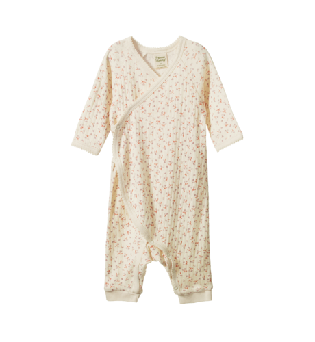 Nature Baby Kimono Stretch & Grow Pointelle - Dandelion Print