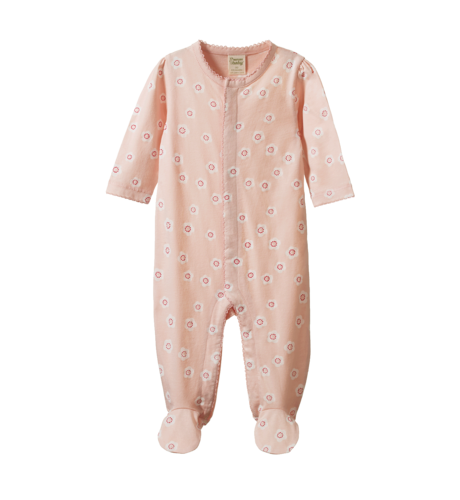Nature Baby Lucy Suit - Flora Stamp Rose Dust Print