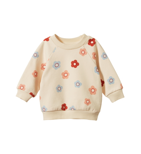 Nature Baby Emerson Sweater - Flora Stamp Print