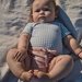 Nature Baby Stretch Jersey S/S Bodysuit - Blue Gingham