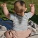 Nature Baby Stretch Jersey S/S Bodysuit - Blue Gingham