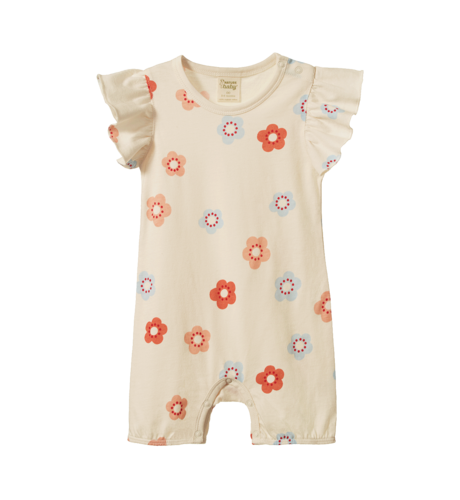 Nature Baby Tilly Suit - Flora Stamp Print