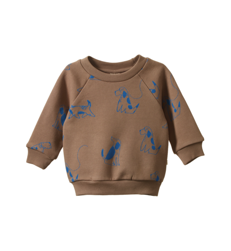 Nature Baby Emerson Sweater - Dog Walks Print