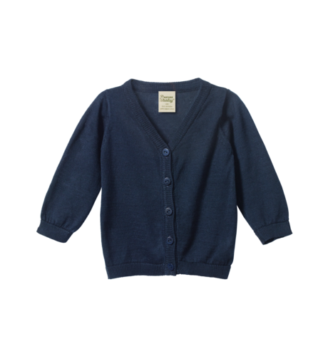 Nature Baby Light Cotton Knit Cardigan - Navy