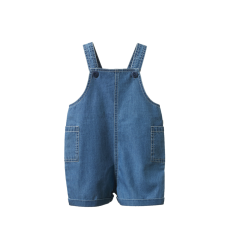 Nature Baby Tucker Shortie Overalls Chambray - Sky