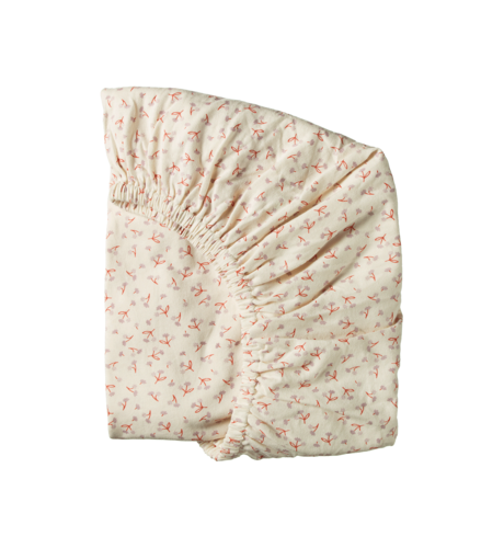 Nature Baby Fitted Cot Sheet Jersey - Dandelion Print