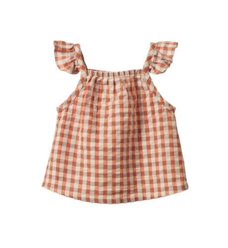 Nature Baby Petal Top - Dandelion Gingham