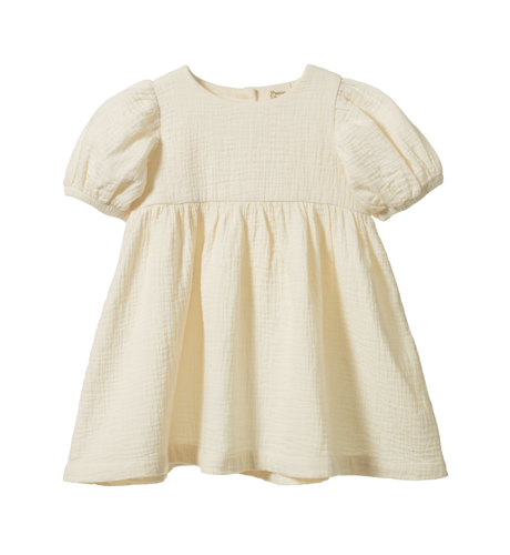Nature Baby Albertine Dress Muslin - Natural