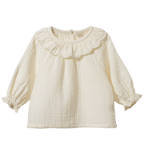 Nature Baby Ruffle Cameron Blouse - Natural