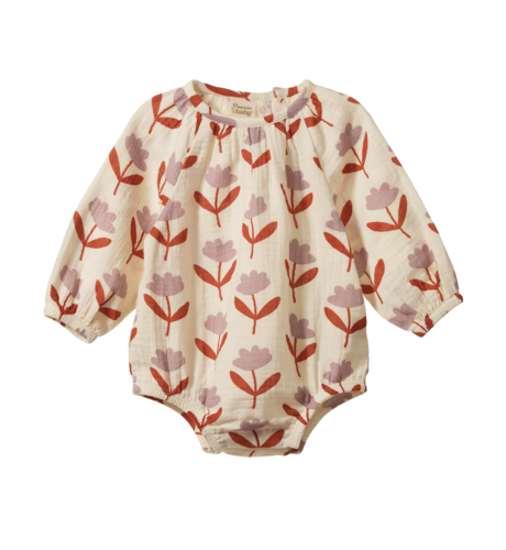 Nature Baby Meadow Bodysuit Muslin - Fleurette Print
