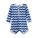 Nature Baby One Piece Bathing Trunks - Waves Blue Print
