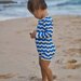 Nature Baby One Piece Bathing Trunks - Waves Blue Print