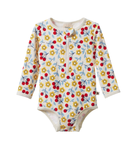 Nature Baby One Piece Bathing Swimsuit - Kitchen Garden Print