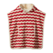 Nature Baby Poncho Towel - Waves Red Print