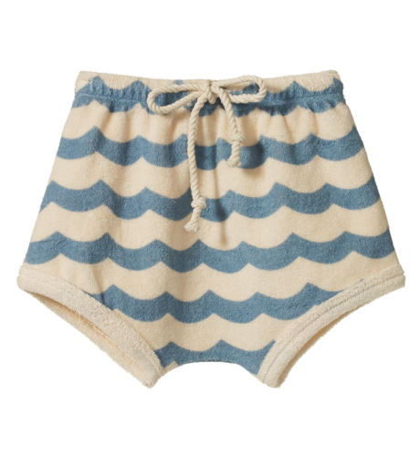 Nature Baby Terry Short - Waves Print