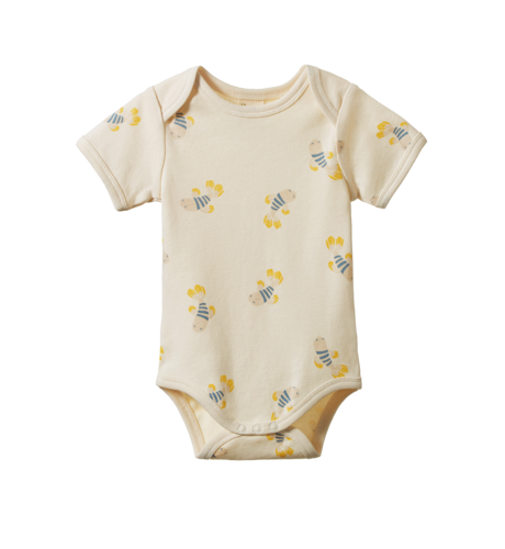 Nature Baby S/S Bodysuit - Fish Fable Print