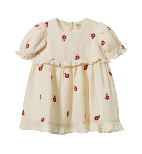 Nature Baby Valentina Dress - Red Flora