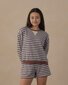 Rylee + Cru Teen Oversized Crew Sweatshirt Midnight Stripe