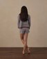 Rylee + Cru Teen Oversized Crew Sweatshirt Midnight Stripe